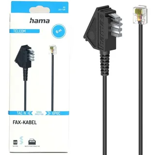 Hama Telefon (analog) Anschlusskabel TAE-N-Stecker - 1x RJ11-Stecker] 6m Schwarz