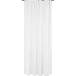 Vorhang WIRTH "Newbury", weiß, B:130cm H:185cm, Baumwolle, Polyester, Gardinen, nach Maß