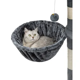 LIONTO Liegemulde für Kratzbäume, Liegefläche mit stabilem Metallrahmen & 40 cm 25 cm Tiefe, grau