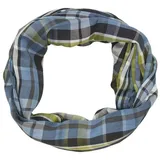 S.Oliver - Karierter Loop-Schal aus Modalmix, Damen, blau,
