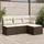 vidaXL Garten-Lounge-Set 4-tlg. braun