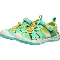 Sandale KEEN "MOXIE SANDAL", Gr. 29, bright aqua, bright marigold, Synthetik, sportlich, Schuhe