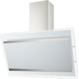 Kopffrei Wandhaube 90 cm Brise Dunsthaube weiß/ Glas weiß EEK: A+