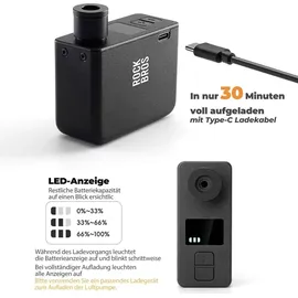 ROCKBROS Elektrische Pumpe Mini 120 PSI Akku schwarz