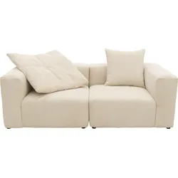 2-Sitzer RAUM.ID "Gerrid", beige (creme), B:216cm H:69cm T:108cm, 100% Polyester, Sofas, im Cordbezug, bestehend aus zwei Eckelementen