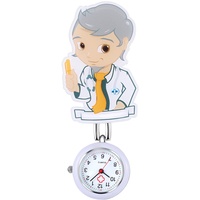 Avaner Krankenschwesternuhr Cartoon Design Taschenuhr, Schwesternuhr Krankenschwester Uhren mit Clip, Pflegeuhr FOB Analog Quarzwerk Ansteckuhr für Doktor Arzt Schwestern