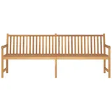 vidaXL Gartenbank 228 cm Massivholz Teak