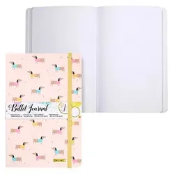 ONLINE® Notizbuch Bullet Journal Dackel DIN A5 punktraster, mehrfarbig Softcover 144 Seiten