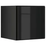 BMG Möbel Schranksystem Modul+ (Einzelschränke und Regale kombinierbar im Baukastenprinzip, wählbar aus Regal, Schrank mit Tür oder Schrank mit Klappe) mit oder ohne Fronten, griffloses Design, Made in Germany schwarz