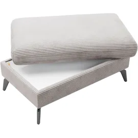 sit&more Stauraumhocker Morris Jubi Polyester 103 x 44 x 69 cm Grau