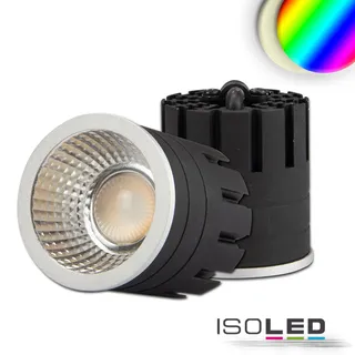 ISOLED LED Spot RGB+3000K GU10 8W 5-polig, 24V DC, silber, 60°, CRI80