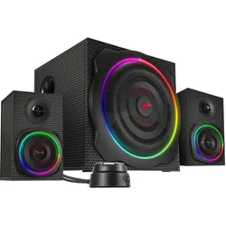 SPEEDLINK PC-Lautsprecher "GRAVITY CARBON RGB 2.1", schwarz, Lautsprecher
