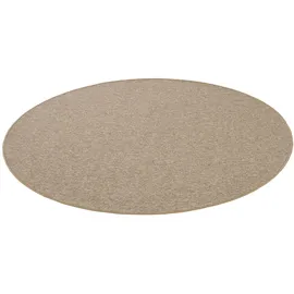 Snapstyle Feinschlingen Velour Teppich Strong Nougat 133cm Rund,