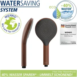 Wenko Duschkopf Watersaving Wood