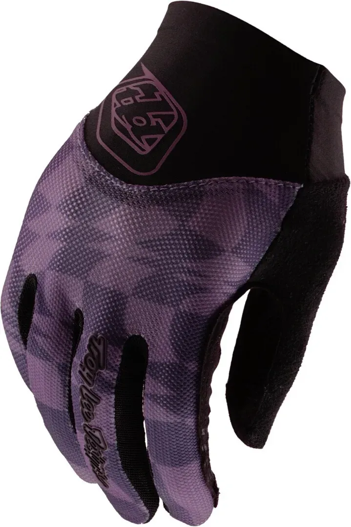 Troy Lee Designs Ace Twisted Checkers Ladies Fiets handschoenen, zwart-donkerrood, L Voorvrouw