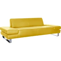 3-Sitzer W.SCHILLIG "taboo" Sofas Gr. B/H/T: 232cm x 76cm x 91cm, Longlife Xtra-Leder Z69, mit Armlehnenverstellung, gelb (lemon z69) mit Normaltiefe, inklusive Armlehnenverstellung