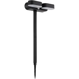 GLOBO Außenleuchte Kunststoff 23x10,3x55 cm 2er Set Schwarz/Opal