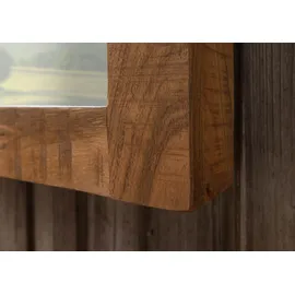 MASSIVMOEBEL24.DE Wandspiegel Akazie 56x8x150 Natur lackiert BARK #122