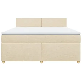vidaXL Boxspringbett 180 x 200 cm Creme