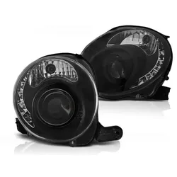 Scheinwerfer LED Tagfahrlicht Optik für Fiat 500 Bj. 07-15 Schwarz