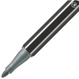 Stabilo Pen 68 metallic Filzstift silber