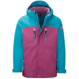 TROLLKIDS Bryggen Jacke - Bright Berry / Dark Turquoise / Madeira Blue - 104 cm
