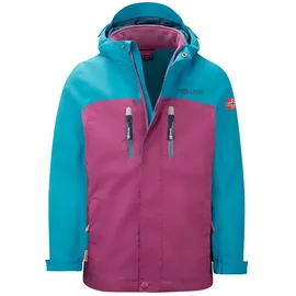 TROLLKIDS Bryggen Jacke - Bright Berry / Dark Turquoise / Madeira Blue - 104 cm