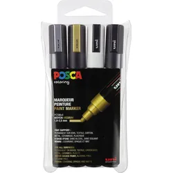 FABER-CASTELL  Marker UNI POSCA PC-5M 4er Set