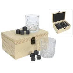 Whiskey-Set mit Eiswürfel - bunt