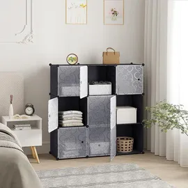 Woltu Regalsystem 111 x 37 x 111 cm Schwarz
