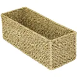 HMF Aufbewahrungskorb Badezimmer, Korb geflochten aus Seegras, 38 x 15 x 14 cm