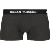 URBAN CLASSICS Boxershorts in black/charcoal | Gr.: 4XL