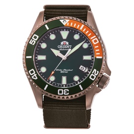 Orient Herren Analog Automatik Uhr mit Textil Armband RA-AC0K04E10B