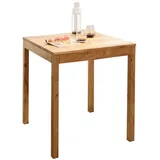 G+K Möbelvertriebs GmbH Livetastic Esstisch , Braun , Holz , Wildeiche , massiv , quadratisch , eckig , 70x75x70 cm , Holzmöbel, Holztische, Esstische Holz, Massivholztische