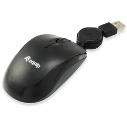 Equip Raton Raton Optische Reisemaus mit einziehbarem Kabel