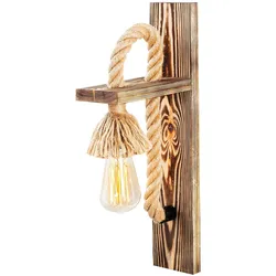 Wandleuchte in Holzfarbe 9x18x45cm WellHome Baikal