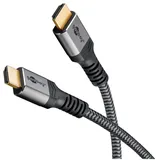 goobay HDMI-Kabel 64998 HDMI A Stecker / HDMI A Stecker 15 m Grau