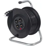 as - Schwabe Kabeltrommel - 50 m Kunststoffmantelleitung mit Schutzkontaktstecker - Verlängerungskabel-Trommel - 4 Schutzkontakt-Steckdosen - IP20 - Made in Germany - 11101