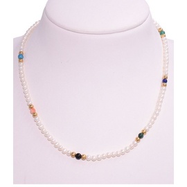 Firetti Perlenkette »Schmuck Geschenk Halsschmuck Halskette Perle«, 89258212-47 gelbgoldfarben-weiß> <gelbgoldfarben + weiß