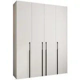 abiks möbel Drehtürenschrank COMO 190 x 245,5 x 50 cm Schwarz/Weiß