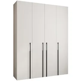abiks möbel Drehtürenschrank COMO 190 x 245,5 x 50 cm Schwarz/Weiß