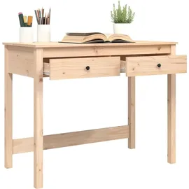 vidaXL Schreibtisch Kiefer massiv / Braun