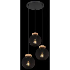 GLOBO Pablo 3-flg. 44 cm rund schwarz, braun