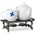 Relaxdays Warmhalteplatte, Extrem robust, Antik-Design, Halter für 2 Teelichter, Gusseisen, HBT: 8,5x30x13,5cm, Braun