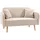 Homcom Sofa, Doppelsofa, LxBxH: 130 x 70 x 80 cm | weiss