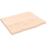 vidaXL Waschtischplatte, 60x50x2 cm Massivholz Unbehandelt