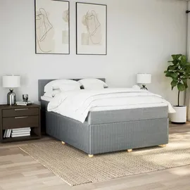 vidaXL Boxspringbett 140 x 200 cm Hellgrau