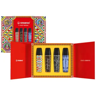 Stabilo BOSS ORIGINAL x DOLCE&GABBANA - 4er Premium-Box - limitierte Edition