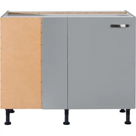 kochstation Eckunterschrank KS-Cara 100 x 58,4 x 87 cm Grau