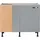 kochstation Eckunterschrank KS-Cara 100 x 58,4 x 87 cm Grau